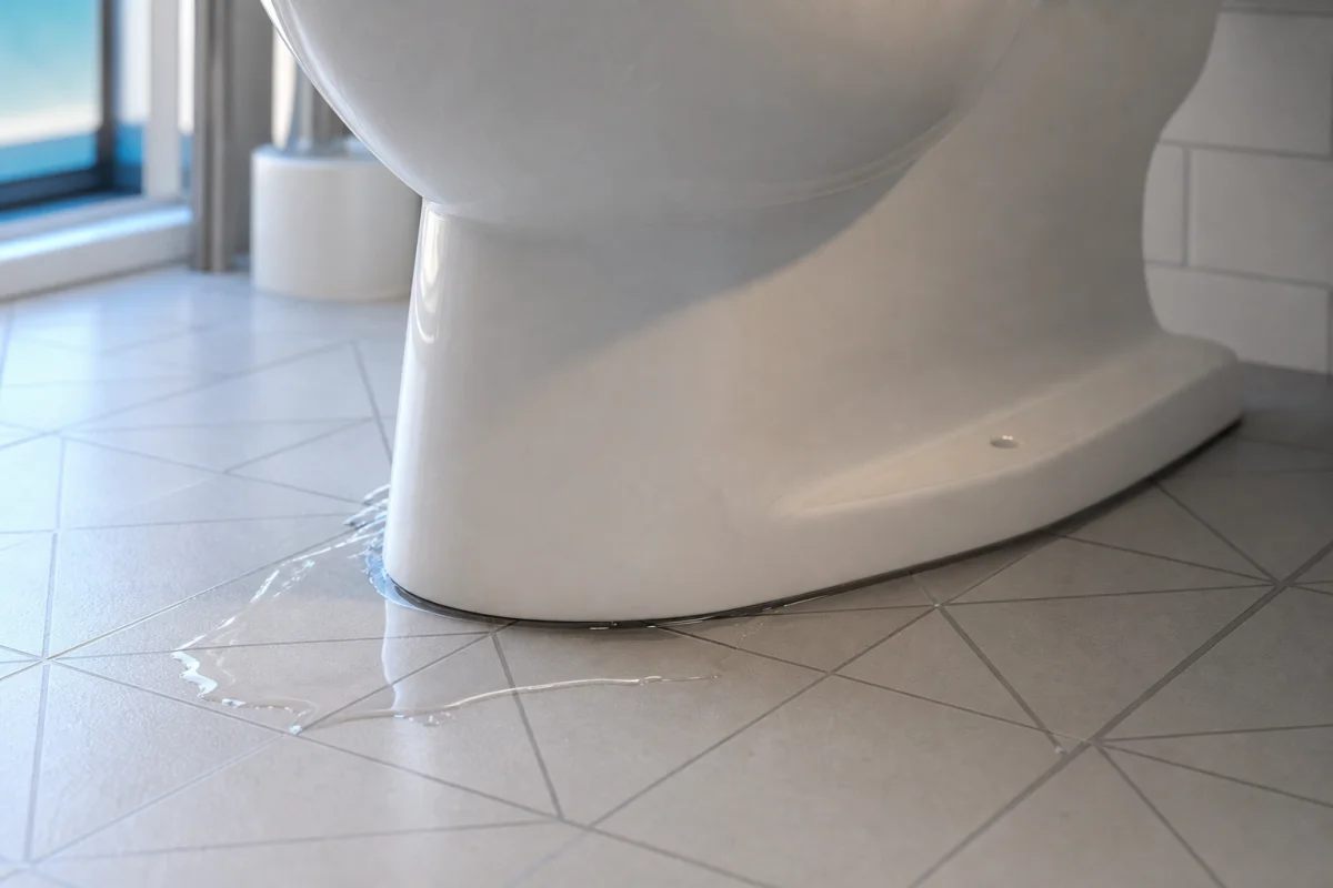 fuite entre wc et carrelage